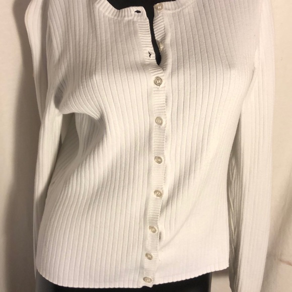 white hillard & hanson women’s cardigan sz large - Picture 2 of 4
